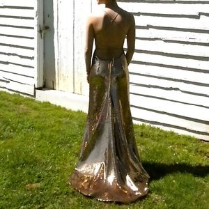 Elegant Gold Sequin Gown